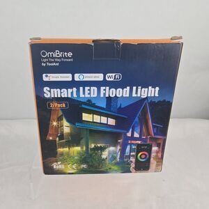 ToolAnt Omi Brite Smart LED Floodlight 2 Pack WiFi Model Q2-15 NIB